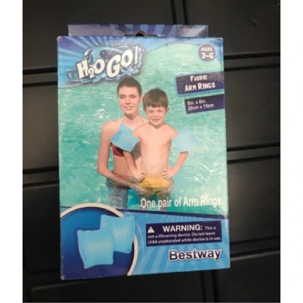 H2O GO Inflatable Swim Armbands Kids Pool Floaties Dolphin Ages 3-6
